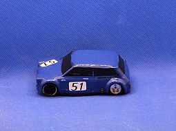 Slotcars66 Mini Sprint 1/24th scale slot car scratch built blue #51  